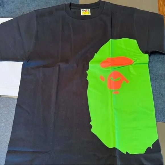 Neon green bape shirt hotsell